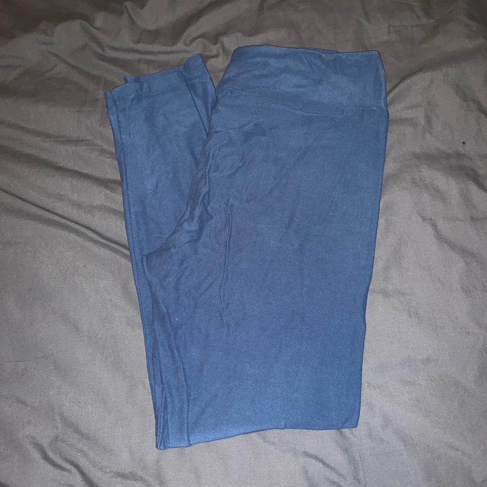 Solid slate blue Lularoe TC leggings